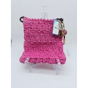 Crochet shoulder bag purse DP outdoors